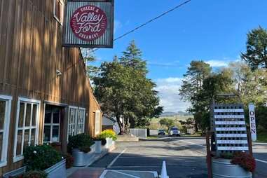 The exterior of valley ford creamery in Northern California
